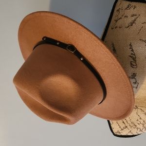 Women's Belt Buckle Fedora Hat